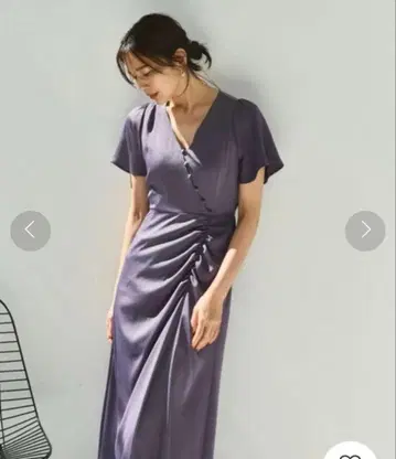 FLAY I.D 플로우 새틴 내로우 개더 원피스