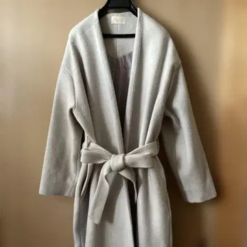 Cheyzi 라이트 그레이 롱 코트