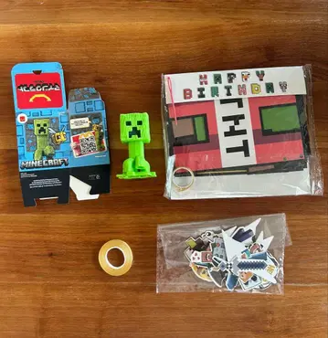 마인크래프트 생일 장식 벌스데이 벌룬 가랜드 마크