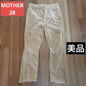 MOTHER 베이지 코듀로이 플레어 팬츠 28