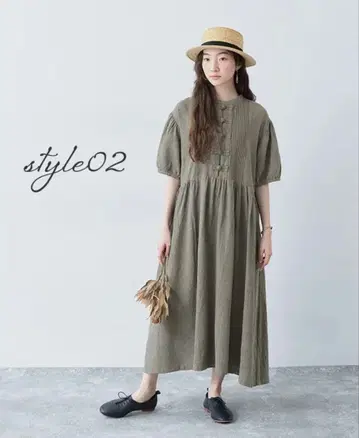 [ D*g*y ] 별주 타이다이 염색 차이나 버튼 원피스