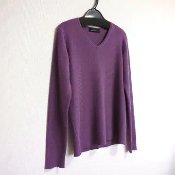 [ 퀄리티 좋은 ] green label relaxing 퍼플 V넥 니트