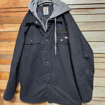 디키즈 워크 자켓 후드티 포함 레이어드 구제 의류 블루종 블랙