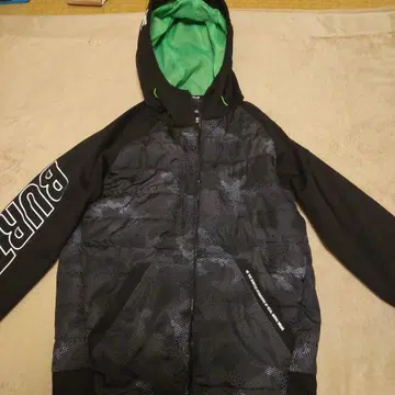 BURTLE 플리스 자켓 L 블랙/그린