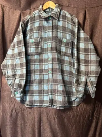 펜들턴 택 없음 빈티지 구제 의류 헤비 플란넬 셔츠