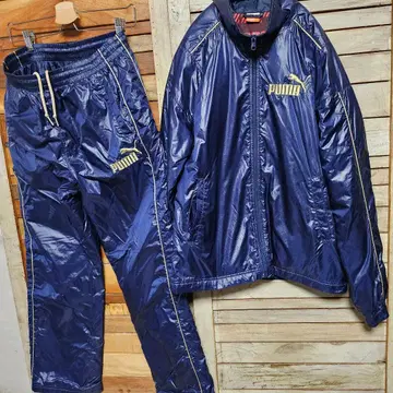 푸마 윈드 브레이커 상하의 셋업 충전솜 저지 M 방한