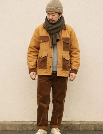 Mountain Mania 코듀로이 절개 충전솜 자켓 커버올