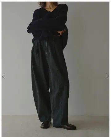 택 포함 미사용 새상품 에트레토쿄 카비턱 데님 팬츠