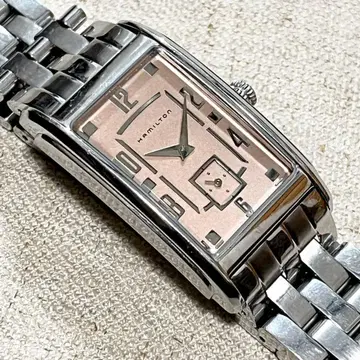 해밀턴 아드모어 6351 쿼츠 살몬 핑크 다이얼 스몰 세컨드