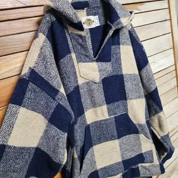 EARTH RAGZ 멕시칸 후드티 XL 체크 무늬 빈티지 구제 의류