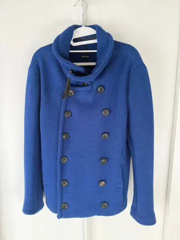 아르마니 이탈리아제 더블 브레스트 니트 자켓 파랑