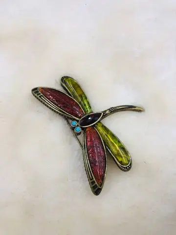 잠자리 디자인 에나멜 브로치