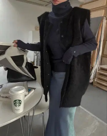 [ 새상품급 ] willfully 2way 디자인 블랙 니트 베스트