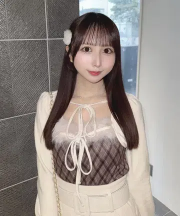 원 웨이 퍼(fur) 장식 볼레로풍 상의