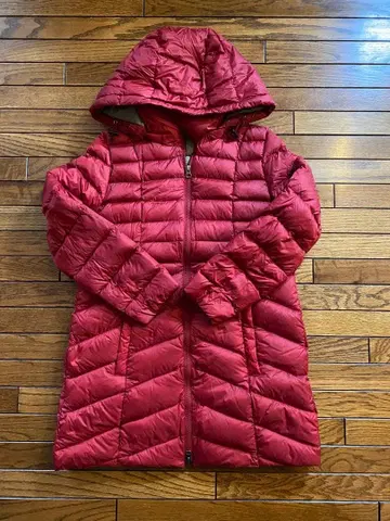 에디 바우어 퀼팅 다운 코트 빨간색 PM