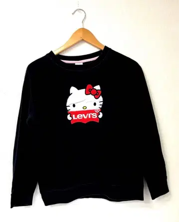 H77 리바이스 헬로키티 45주년 기념 여성용 긴팔 티셔츠