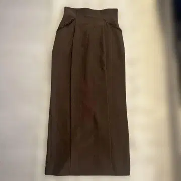 [ 시착만 한 상품 ] 코코딜 브라운 타이트 스커트 롱 레이스 장식