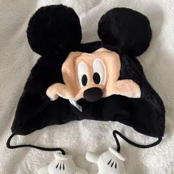 미키마우스 플리스 모자