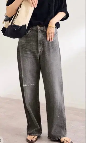 FRAMeWORK 데님 스트레이트 팬츠 그레이 38