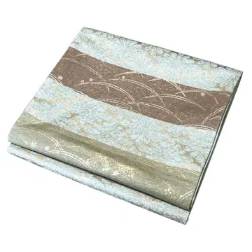 A64 후쿠로 오비 수작 꽃 순수 실크 기모노 새상품급