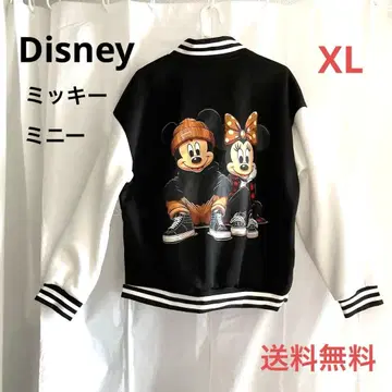 미사용 새상품 Disney 미키 미니 프린트 바시티 자켓