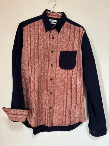 ciao.indenture 니트 패턴 긴팔 셔츠