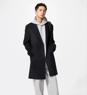 캐시미어 체스터 코트 블랙