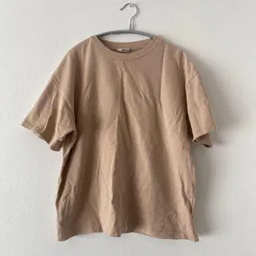 AURALEE 베이지 코튼 T셔츠