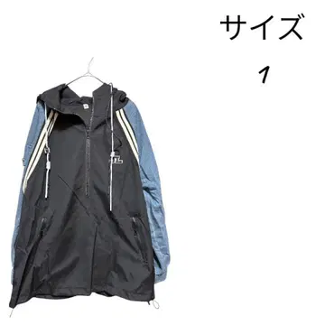 후드 부착 집업 자켓 사이즈 1 블랙 블루 M 상당