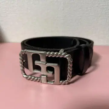 GYDA 가죽 블랙 벨트 로프 버클