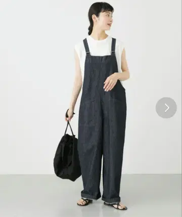 kagure 데님 오버롤 네이비