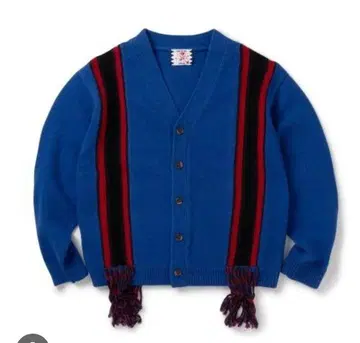 새상품 사노바치즈 프린지 니트 가디건 블루 L 사이즈