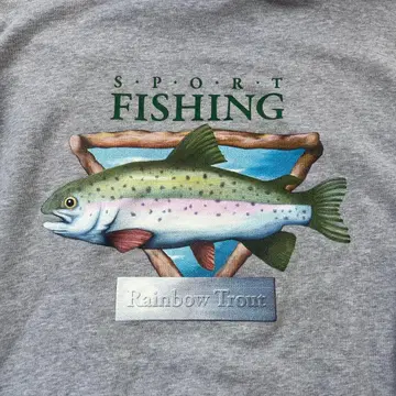 beams 물고기 프린트 fishing 후드티 송어 프린트