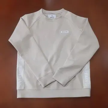 새상품급 BRIEFING 사이드 로고 베이지 맨투맨 트레이닝복 S