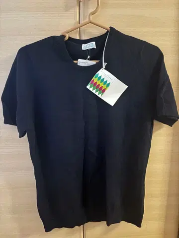 완전 미사용 새상품 BALLANTYNE 네이비 반팔 니트