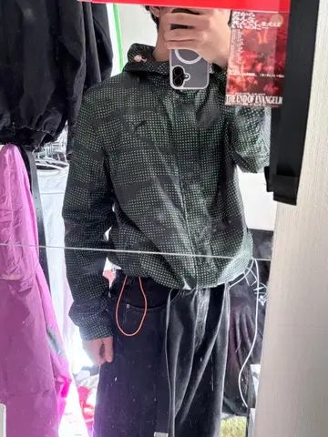 puma 나일론 자켓 후드티