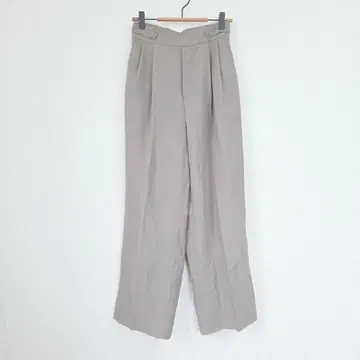 하이웨스트 와이드 팬츠 베이지 M 사이즈 여성용