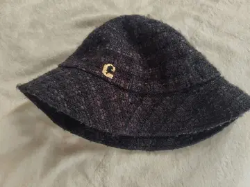 카시라 CA4LA 블랙 트위드 라메 햇