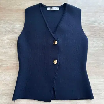 미사용 ZARA 지레 베스트 네이비 S