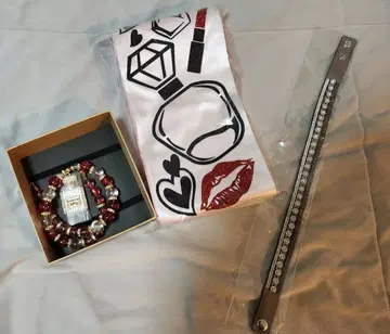 벨트 디자인 팔찌 목걸이 세트