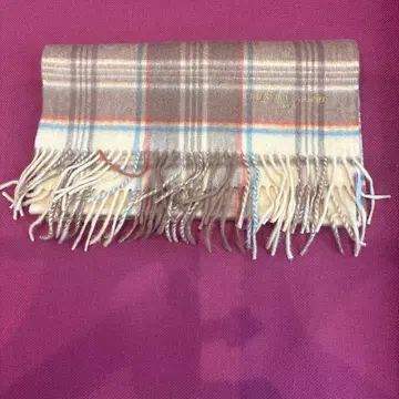 새상품급 CHRISTIAN AUJARD 체크 무늬 머플러