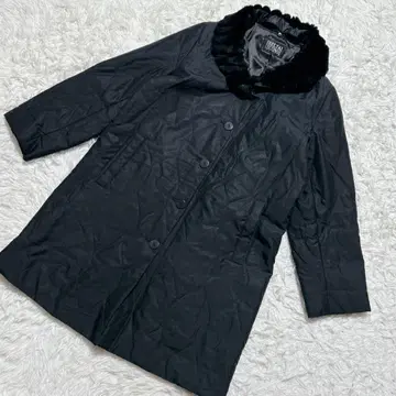 [ c6706 ] 새상품급 BELTA BUONO 롱 코트 실크 블랙