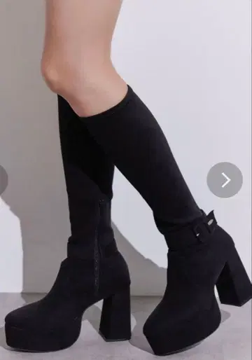 EMTME 이토미 버클 벨트 롱 부츠 스웨이드 M