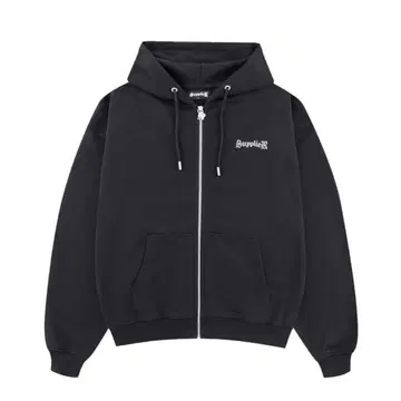CROSS ZIP LIGHT HOODIE -BLACK/S