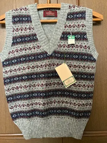 일본제 NORMAN 모 100% 베스트 여성용 M 뜨개질