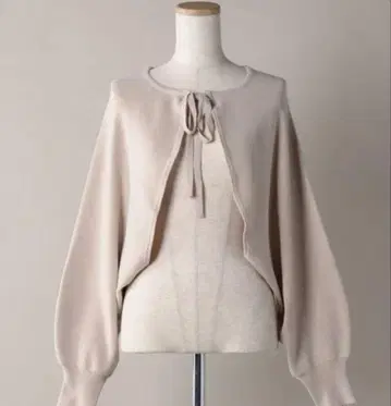 moitytto 숏 기장 리본 가디건