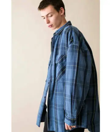 인기 완판템 몽키타임 오버 사이즈 플란넬 셔츠 XL