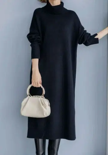 23구 [세탁 가능] 울 캐시미어 터틀넥 니트 원피스