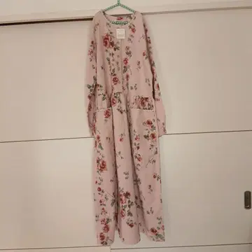 IKUKO 꽃무늬 플리스 롱 원피스 M