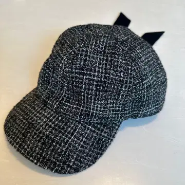 새상품급 엘레뮤 트위드 캡